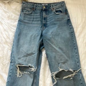 zara wide leg cut jeans